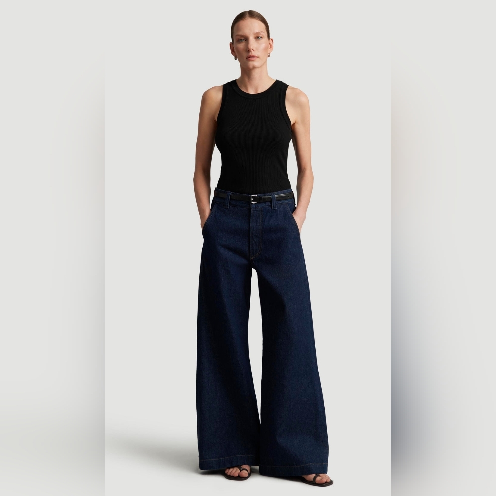 Citizens Of Humanity Dark Indigo Wide Leg Jeans